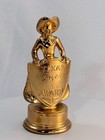 Vintage First Place Award Trophy Texas Jaycees Ole Jake Cowboy Gold Metal