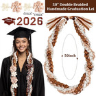 50   2026 Graduation Lei Double Braided Strands Graduation Ribbon Leis With 4 Sa
