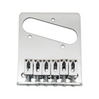Chrome 6 Saddles Guitar Bridge Control Plate For Telecaster Tele Tl Replac