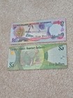 1996 Cayman Islands  10 Ten Dollars   2010  5 Five Dollar Notes Qe2 Banknotes