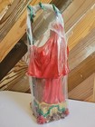 Santa Muerte Kukulcan Curada 17 Inch Red Roses  New  Made In Mexico 