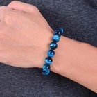 8mm Blue Tiger Eye Bracelet Natural Crystal Stone Energy Healing Reiki For Gift