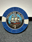  1 Treasure Island Casino Poker Chip Las Vegas Nevada Gambling Token