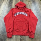 Vintage Leinenkugels Hoodie Mens M Red Sweatshirt Beer Brewing Co Bar Sweater