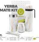 Balibetov Complete Yerba Mate Set - Modern Mate Gourd  Thermal Flask  Yerba   