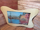 Vintage Helmscene Lighted Lake Mountains Trees Fall Wall Picture - Works 