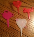 Valentines Day Heart Love Party Pick Topper Set Of 4 Decopics China Red Pink