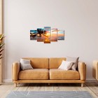 Abstract Beach Canvas Wall Art Landscape Art - 5 Pieces Canvas Wall Art  Beac   