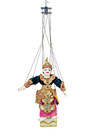 Vtg Thai Marionette  15  String Puppet Wooden Burmese Handmade Traditional Dress