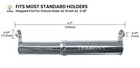 Teravan Standard Toilet Paper Holder Extender  Stainless Steel Silver