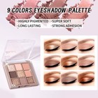 Makeup Set Kit For Women Girls Teens 9 Color Eyeshadow 5pcs Brushes Sponge