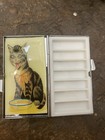 Retro Vintage Kitty Cats Rectangle 7-grid Silver Trinket Box Pill Box