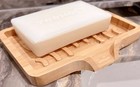 Bboo Soap Dish Holder Tray  Wood Bar Soap Saver Self Draining Soap Case