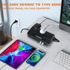 Yinleader 220v To 110v Voltage Converter Us To Europe Travel Adapter For Hair   