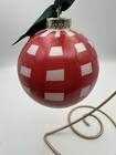 Coton Colors Christmas Ornament Red white Check    merry Christmas     Nwot