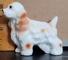 Vintage Brown And White Puppy Dog  Bone China Porcelain Figurine