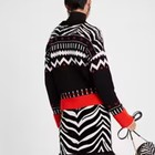 Kate Spade Blue Fair Isle Sweater Small Red Zebra Beaded Wool Oversized  300