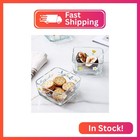 Yaocoral 9 Oz Cute Flower Candy Dish Floral Candy Bowl small Square Daisy Glass