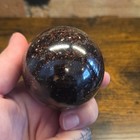 Garnet  Polished Crystal Sphere Ball W  Red Display Stand  58mm 359g  L 1
