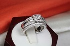 Vintage Style 1 65 C Sterling Silver 925 Cz Engagement Wedding Ring Set Wrs49-mu