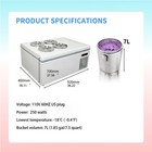 Kolice 4 Buckets Hard Ice Cream Dipping Cabinet Gelato Freezer  Lowest -0 4   