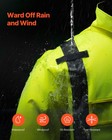 High Visibility Reflective Safety Jacket Waterproof Winter Coat Yellow Black L
