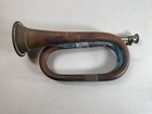 Vintage Trumpet   Case Antique Copper Bugle Army 18f40