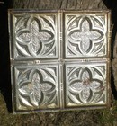 Antique Gothic Victorian Ceiling Tin Tile Canvas Shabby Chic Clover Quatrefoil