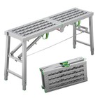 Folding Scaffolding Portable Work Platforms Step Ladder Height Adjustable Us