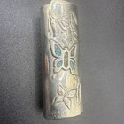 Vintage Native Navajo Style Turquoise   Coral Butterfly Lighter Cover -reusable 