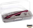Fisher Space Pen Bullet Ballpoint Pen In Cerakote   Black Cherry - Made In Usa