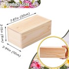 3 Pack Unfinished Wood Box With Sliding Lid  Small Wooden Storage Crates