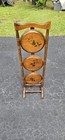 Antique Hitchcock Hand Painted Solid Wood 3 Tier Muffin Table Read Description  