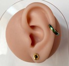 Pair Stainless Steel Small Dome Hoop Huggie Earrings 2 5mm Wide 20g Men Or Women