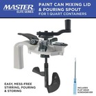 Paint Can Mixing Lid   Pouring Spout  1 Quart Size  Stirring Mix Blade  Storing