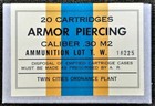 Twin Cities Cal   30  M2  Armor Piercing  Wwii  New Replica 20 Round Ammo Boxes
