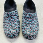 Crocs Shoes Women 7 Neria Pro Ii Clogs Blue Floral Slip Resistant Workwear Nurse