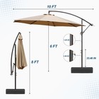 Aoodor Offset Patio Umbrella 10ft Cantilever Hanging Market Umbrella - Brown