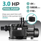 3 Hp Inground Swimming Pool Pump Motor Strainer For Hayward Replacement 110v