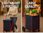 Folding Waterprof Grocery Trolley Shopping Basket Cart Utility Large 18  X 15  X