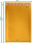 Polycyberusa  200  2 Kraft Bubble Envelopes Mailers   inner 8 5x11 