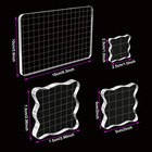 4 Pieces Stamp Blocks Acrylic Clear Stamping Blocks Tools With Grid Lines For Sc