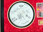 Elton John   Band Hand Signed Concert Used 60th Bday Drumhead Msg Jsa Loa Olsson