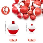 60 Pcs Fishing Float hard Abs Fishing Bobber push Button Round Buoy Floats re 