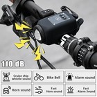 Electric Bike Horn With Front Light 2 In 1  110 Db Bicycle Horn 5 Sound Modes   