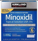 Kirkland Minoxidil 5  Extra Strength Men Hair Regrowth Solution 6 Month Supply