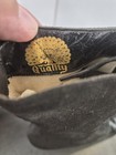 Ant Victorian Edwardian Tall Boots Womens Black Leather  Canvas Lace Up 1890s 