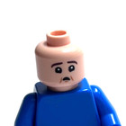 Lego - Minifigure Head -  Dual Sided - Freckles  Light Skin  Scared