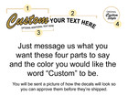 Custom Curved Vintage Style Guitar And Bass Waterslide Headstock Decals