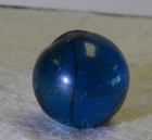  10212m Nice Vintage German Handmade Blue Glass Clearie Marble  68 Inches